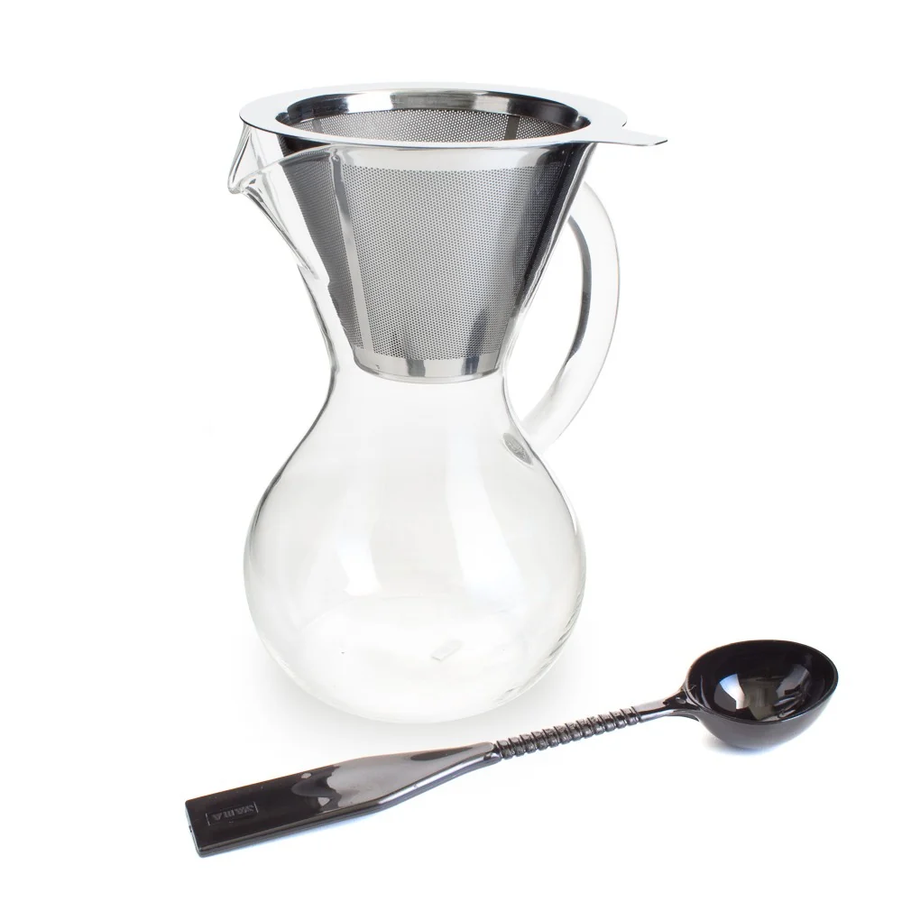 Yama Glass Hermiston Pot with Stainless Cone Filter (20oz) Coffee