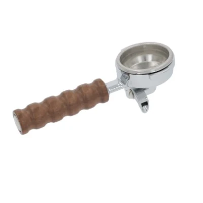 Faema E61 Complete Double Portafilter With Walnut Handle Basket