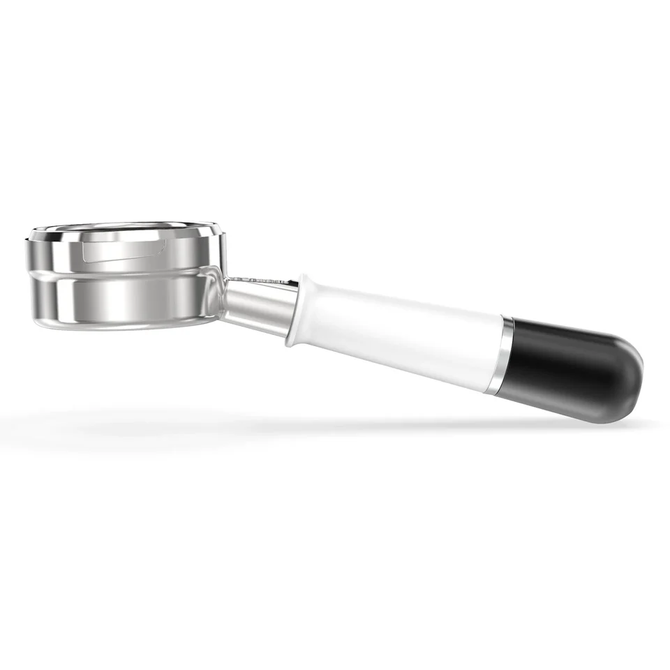 Pesado Stainless Steel Bottomless Hybrid Portafilter (5.0mm) - Black / Bronze Coffee - Image 8