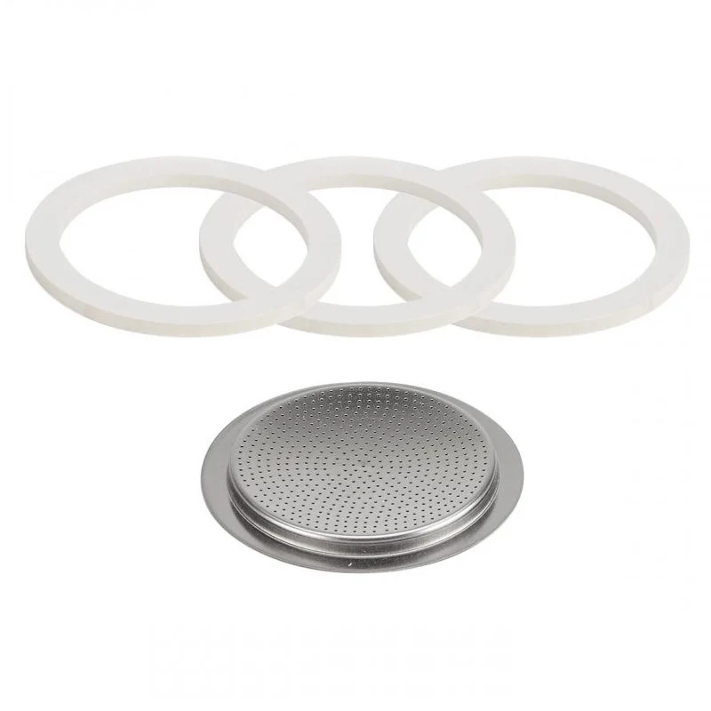 Bialetti Moka Express® Replacement Gaskets And Filter Screen - 3/4 cup (OD 65mm)