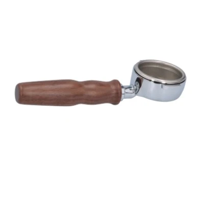 Bottomless Portafilter With Walnut Wood Handle (6.4mm) Coffee