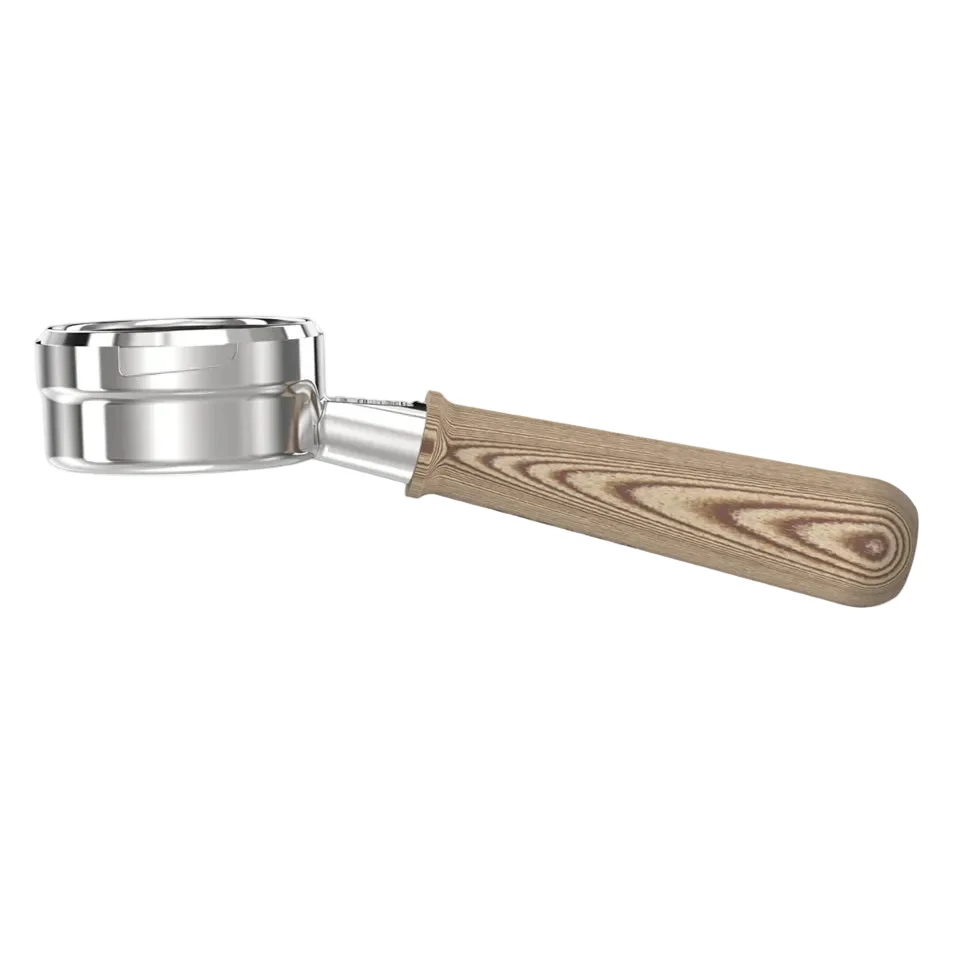 Pesado Stainless Steel Bottomless Hybrid Portafilter (5.0mm) - Black / Bronze Coffee - Image 17