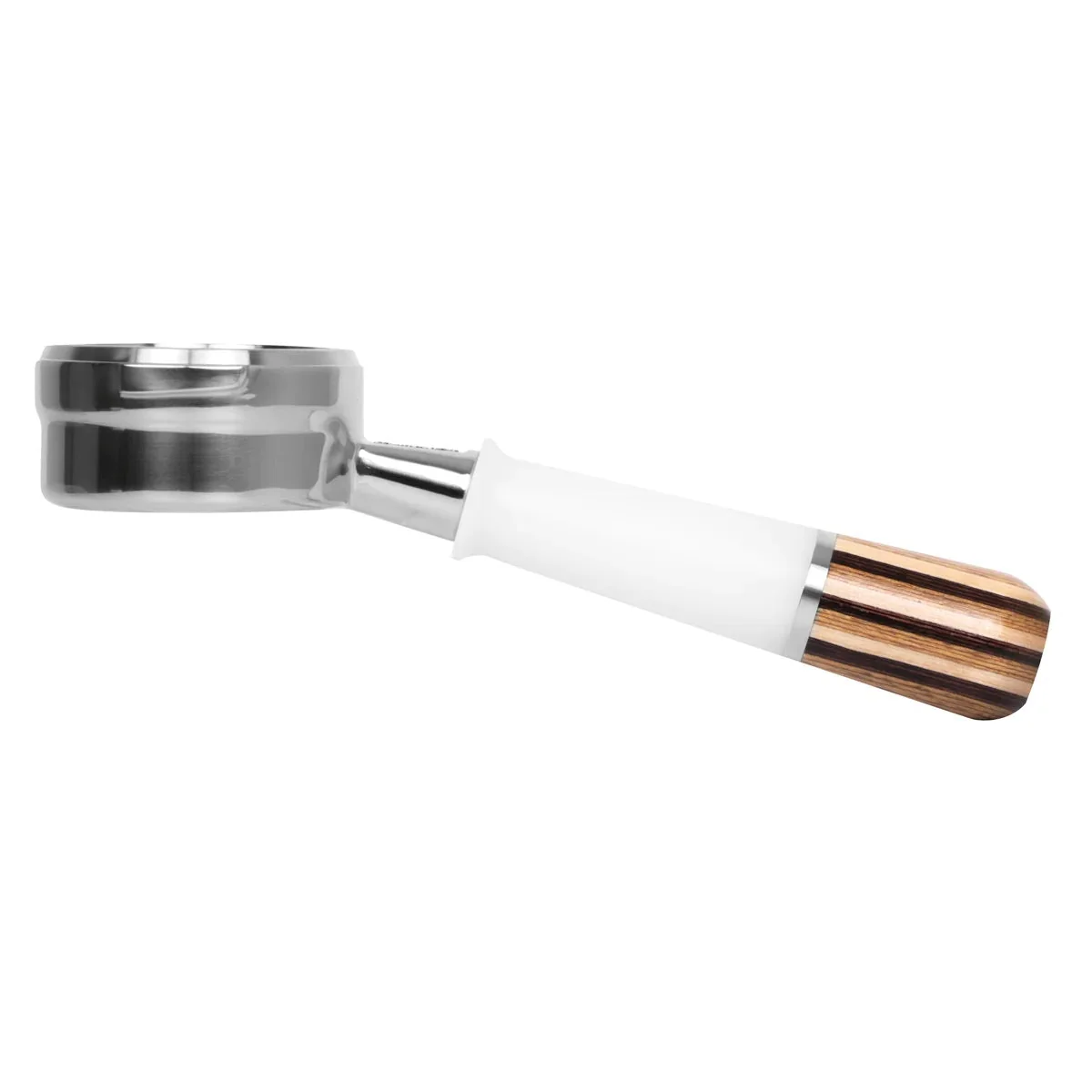 Pesado Stainless Steel Bottomless Hybrid Portafilter (5.0mm) - Black / Bronze Coffee - Image 13