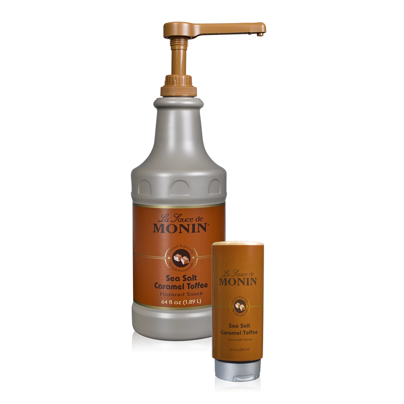 Monin Sea Salt Caramel Toffee Sauce - 12oz Coffee