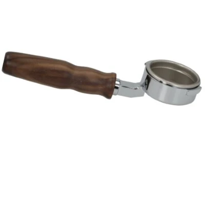 Gaggia Bottomless Portafilter with Walnut Wood Handle Coffee