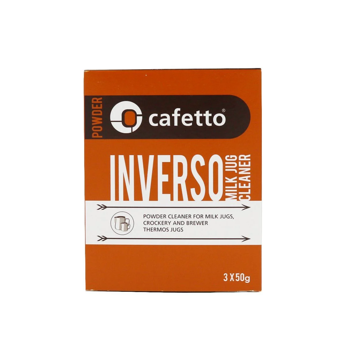 Cafetto Inverso Milk Jug & Crockery Cleaner Sachet (3x50g) Glass