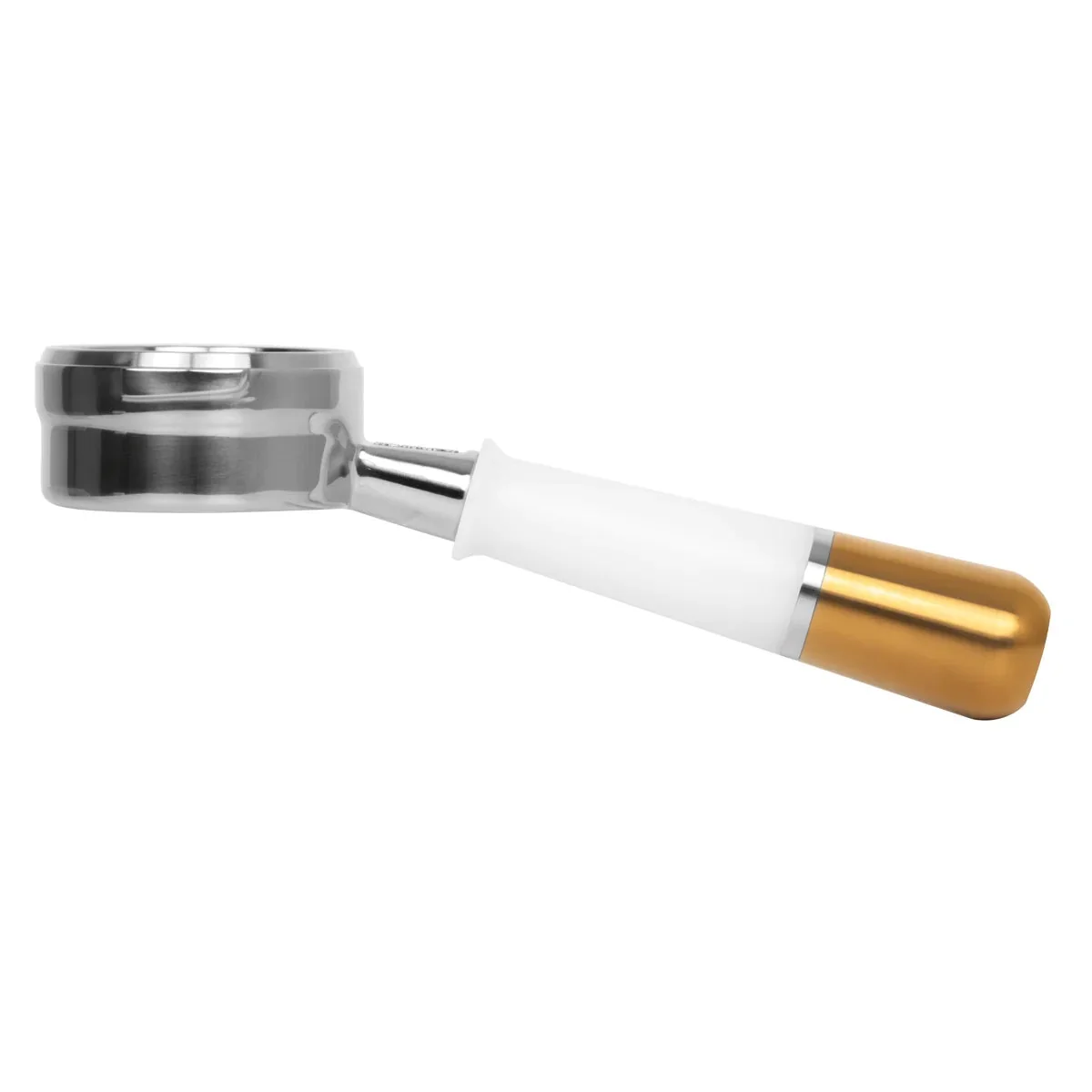 Pesado Stainless Steel Bottomless Hybrid Portafilter (5.0mm) - Black / Bronze Coffee - Image 10